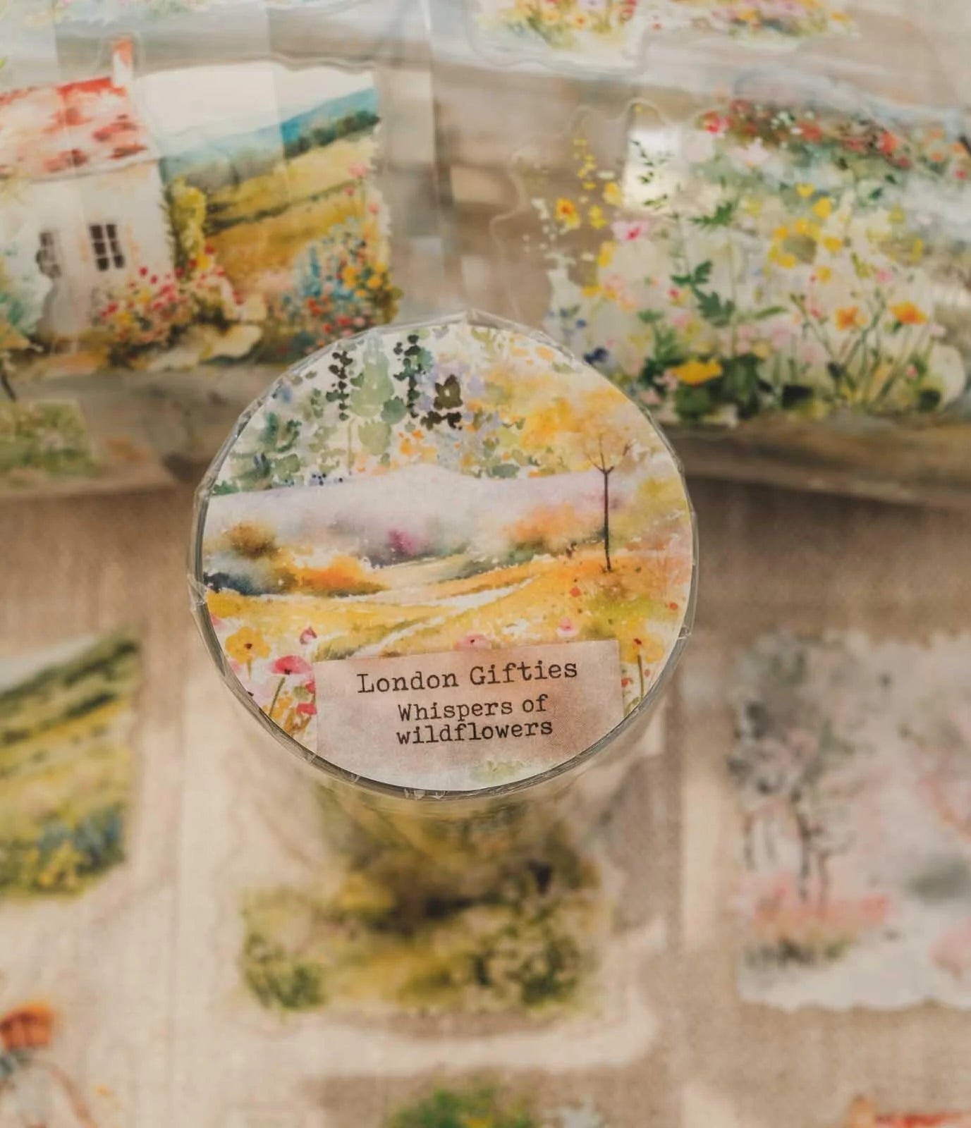 Whispers of Wildflowers 6cm wide gloss kiss cut PET tape