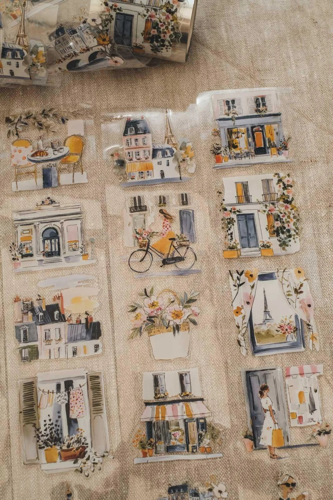 Fresh Spring Air of Paris II 6cm wide gloss kiss cut PET tape