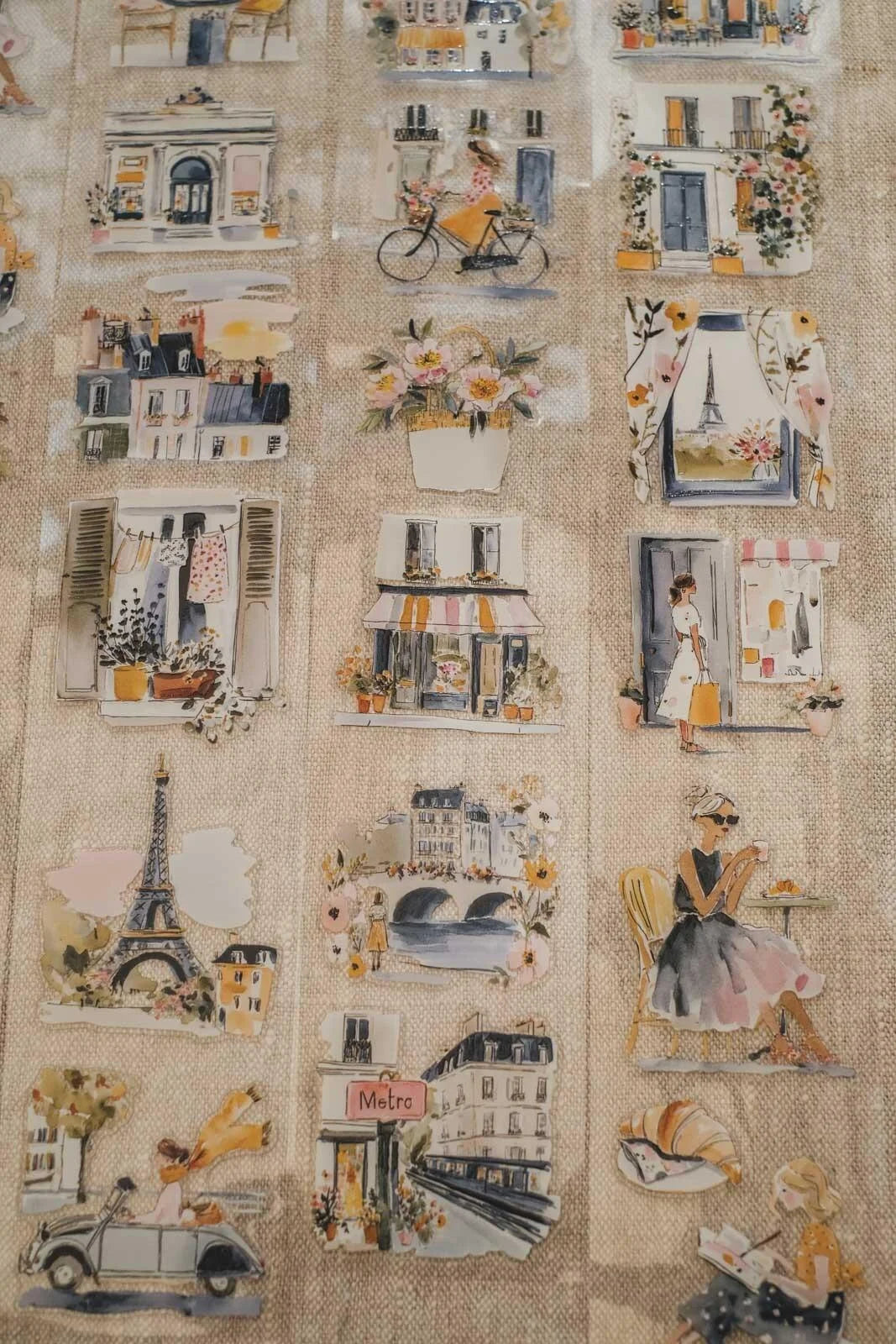 Fresh Spring Air of Paris II 6cm wide gloss kiss cut PET tape