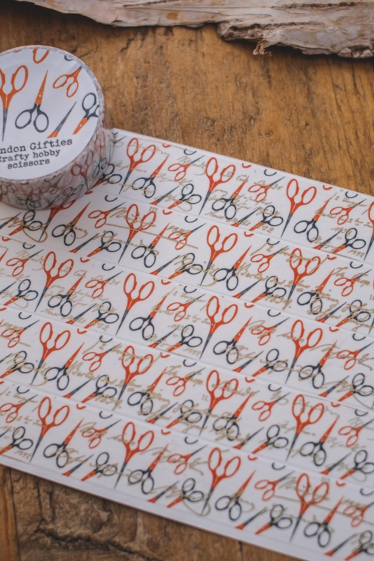 London Gifties Crafty Hobby Scissors 2cm Washi Tape with Holographic Foil