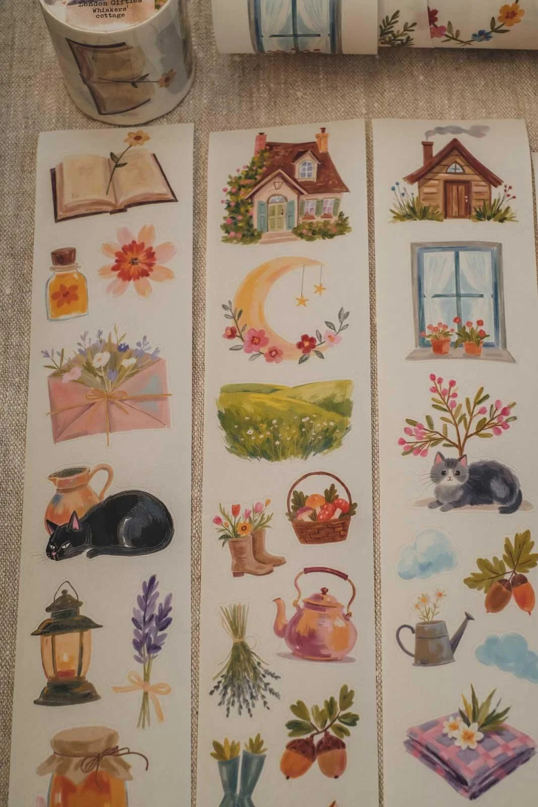 Whisker's Cottage 6cm wide glossy 3D kiss-cut Washi Tape