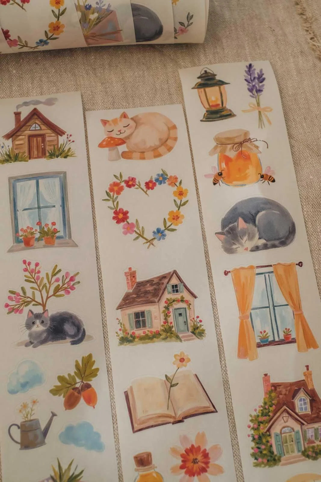 Whisker's Cottage 6cm wide glossy 3D kiss-cut Washi Tape