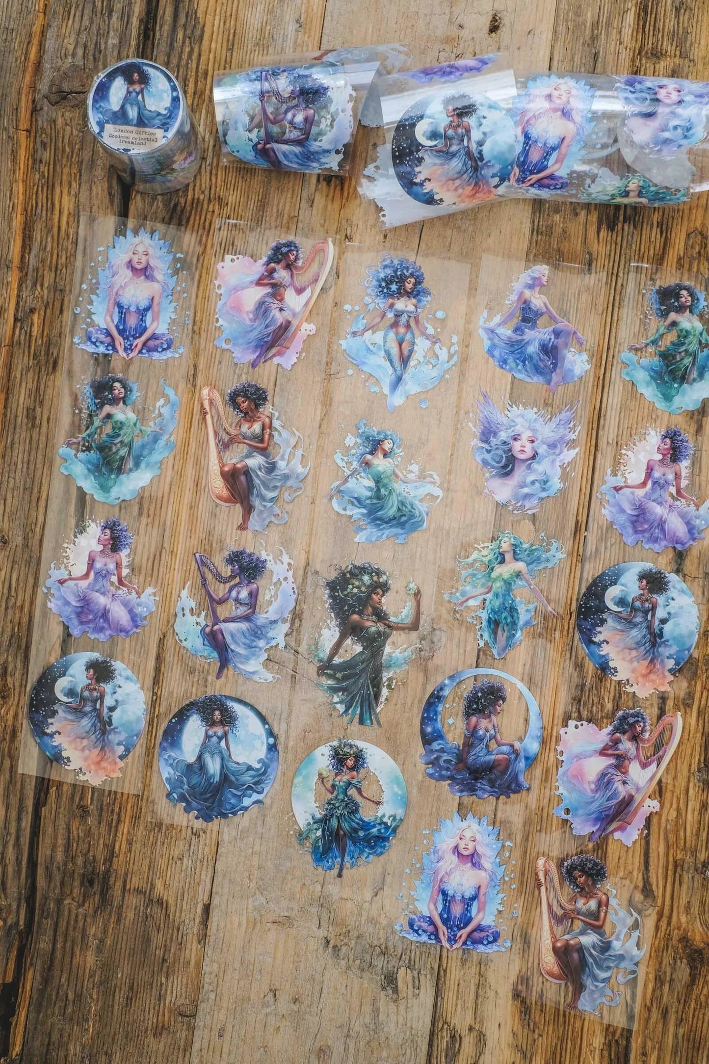 Goddess: Celestial Dreamland 7cm wide glossy 3D kiss-cut PET tape