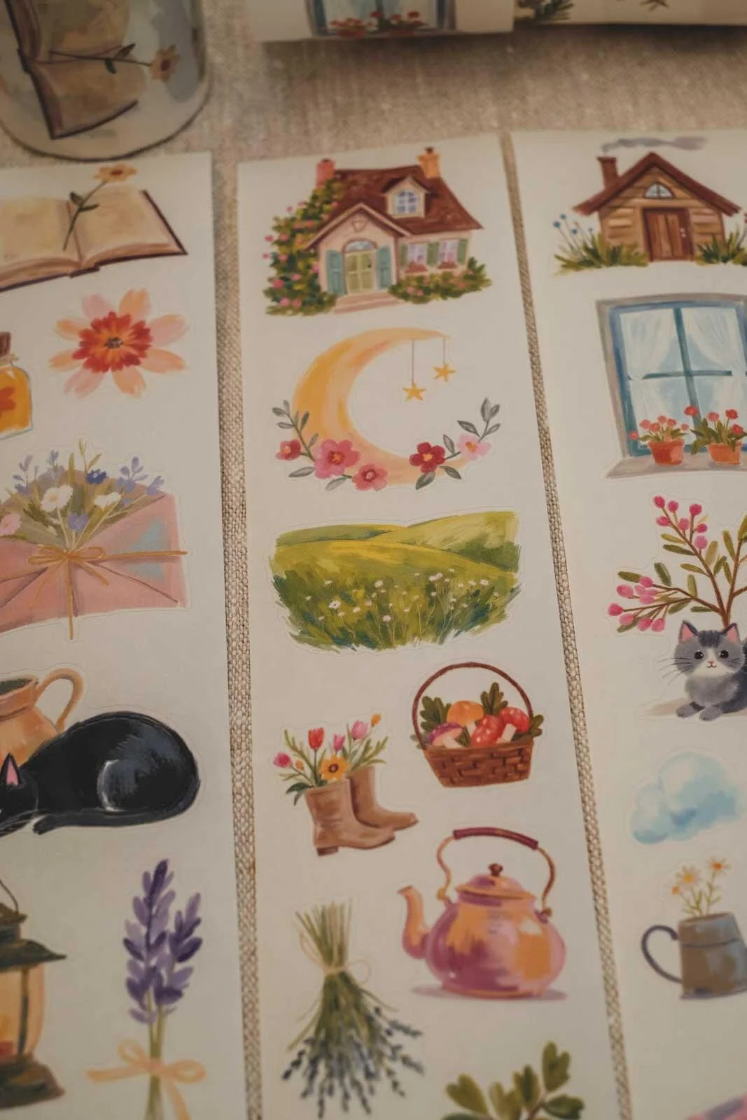 Whisker's Cottage 6cm wide glossy 3D kiss-cut Washi Tape