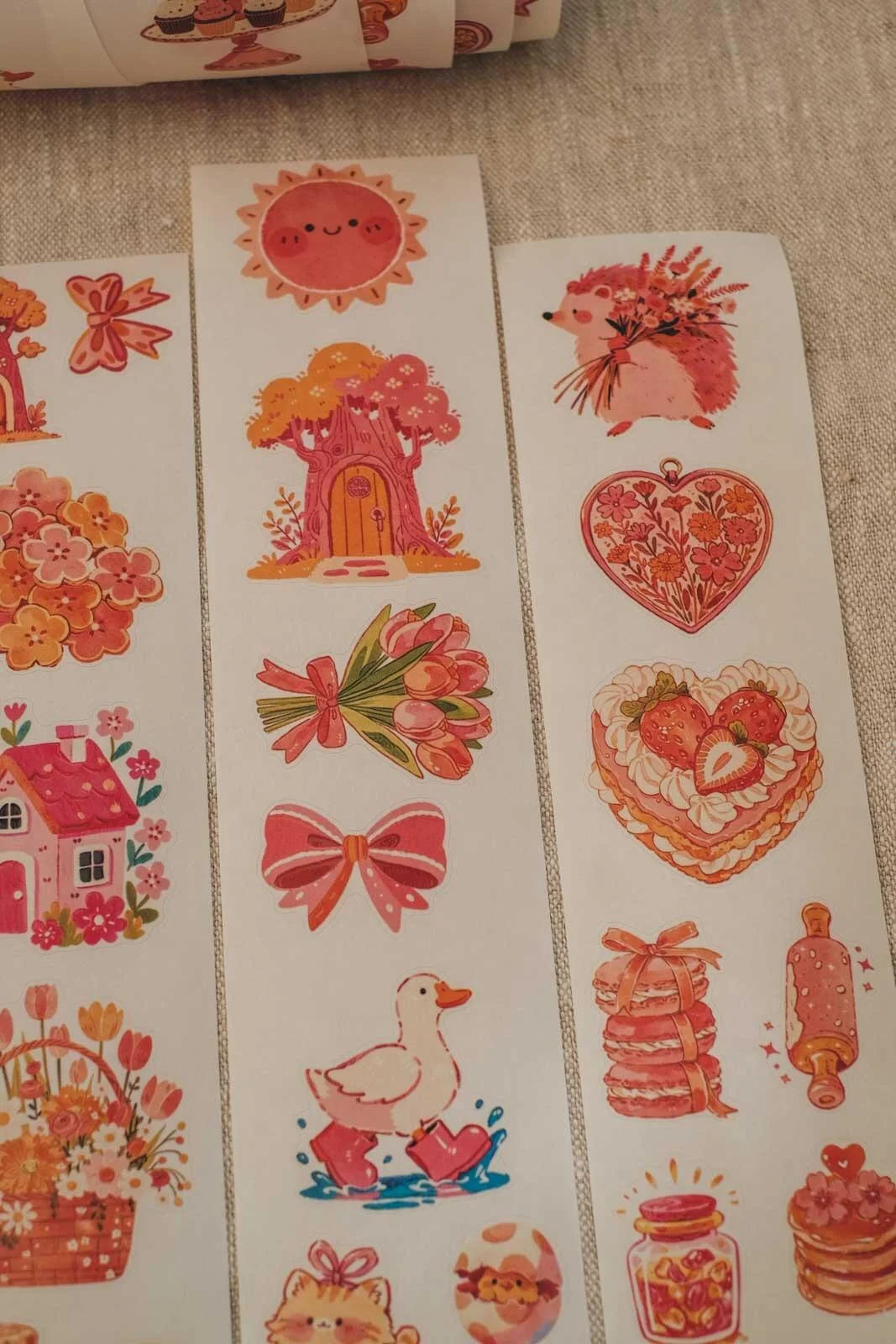 Cute Spring is Here! 6cm wide glossy 3D kiss-cut Washi Tape