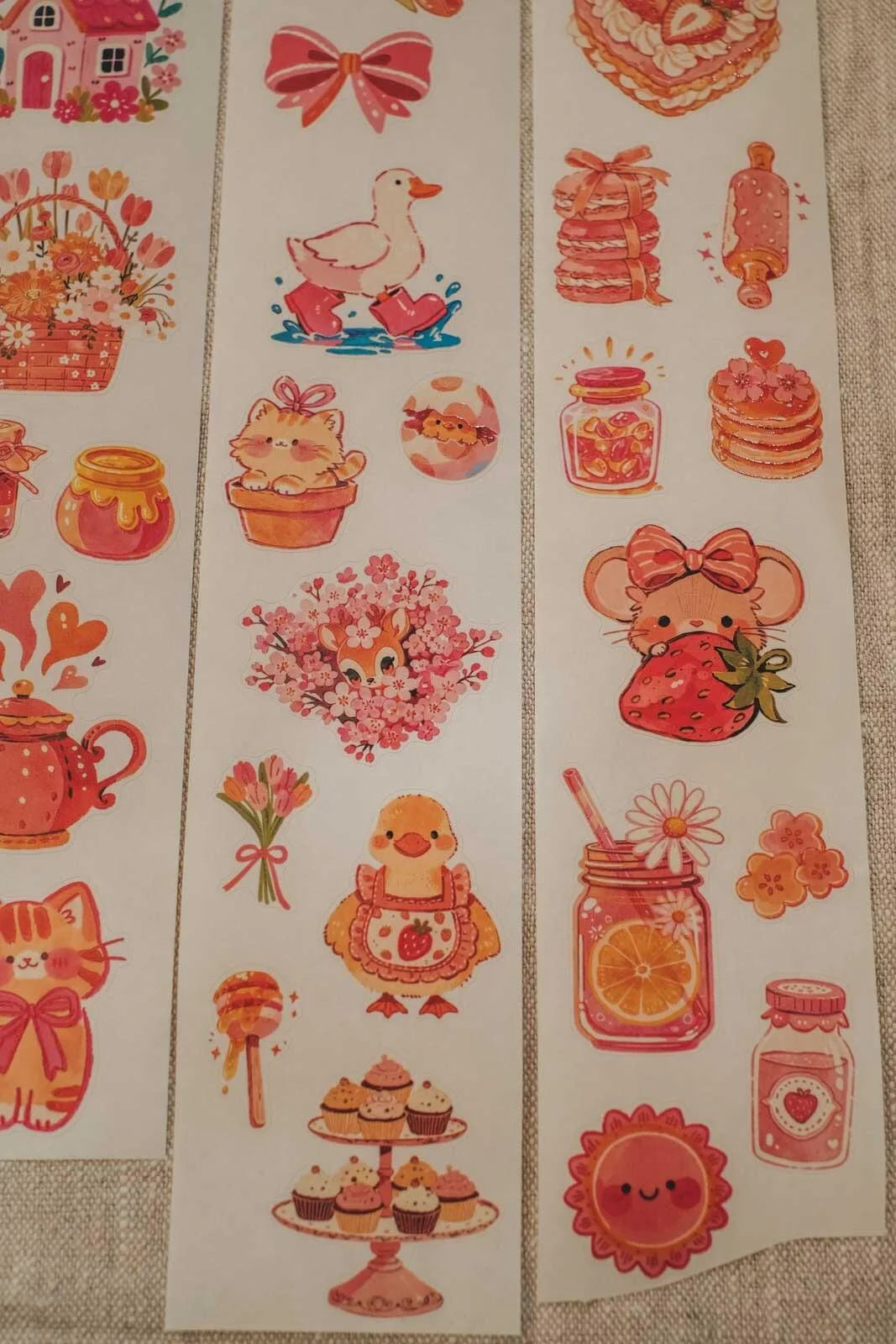 Cute Spring is Here! 6cm wide glossy 3D kiss-cut Washi Tape