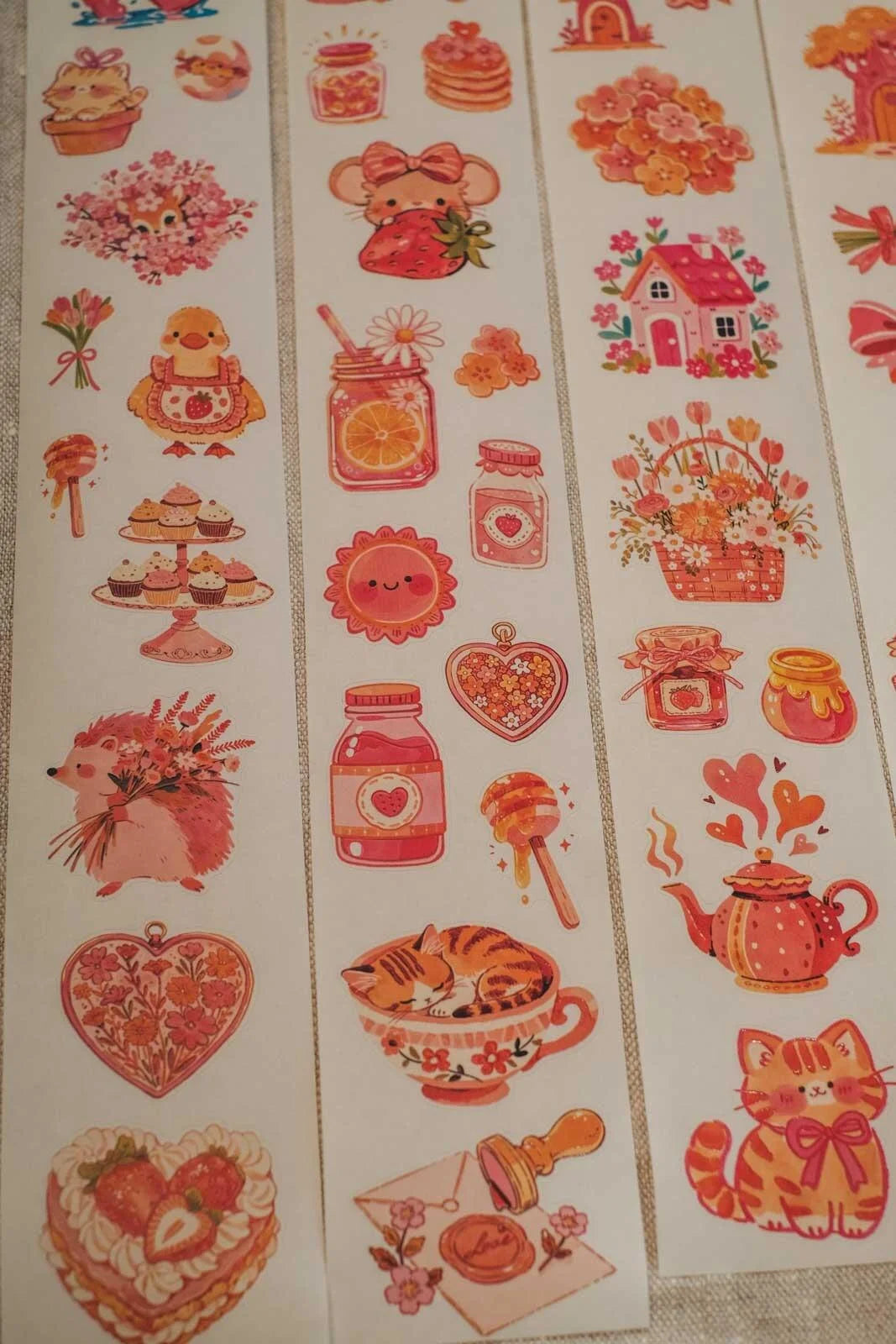 Cute Spring is Here! 6cm wide glossy 3D kiss-cut Washi Tape