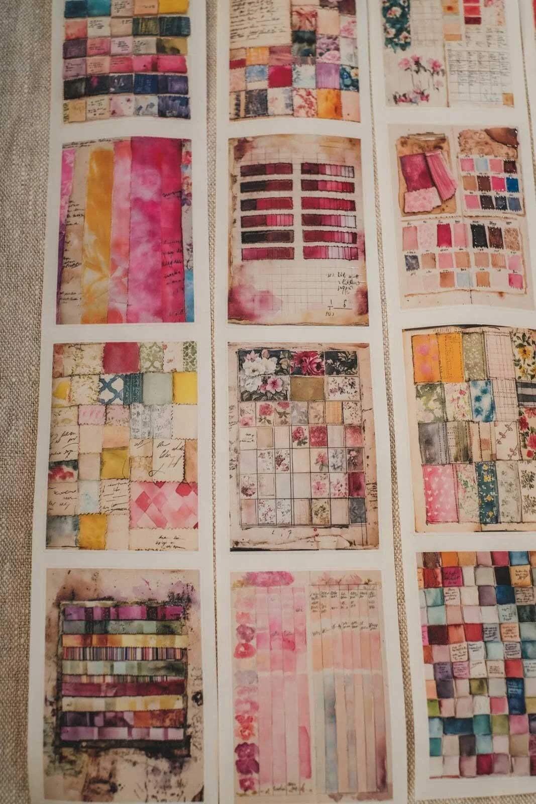 Textile Journal Pages 6cm wide glossy 3D kiss-cut Washi Tape