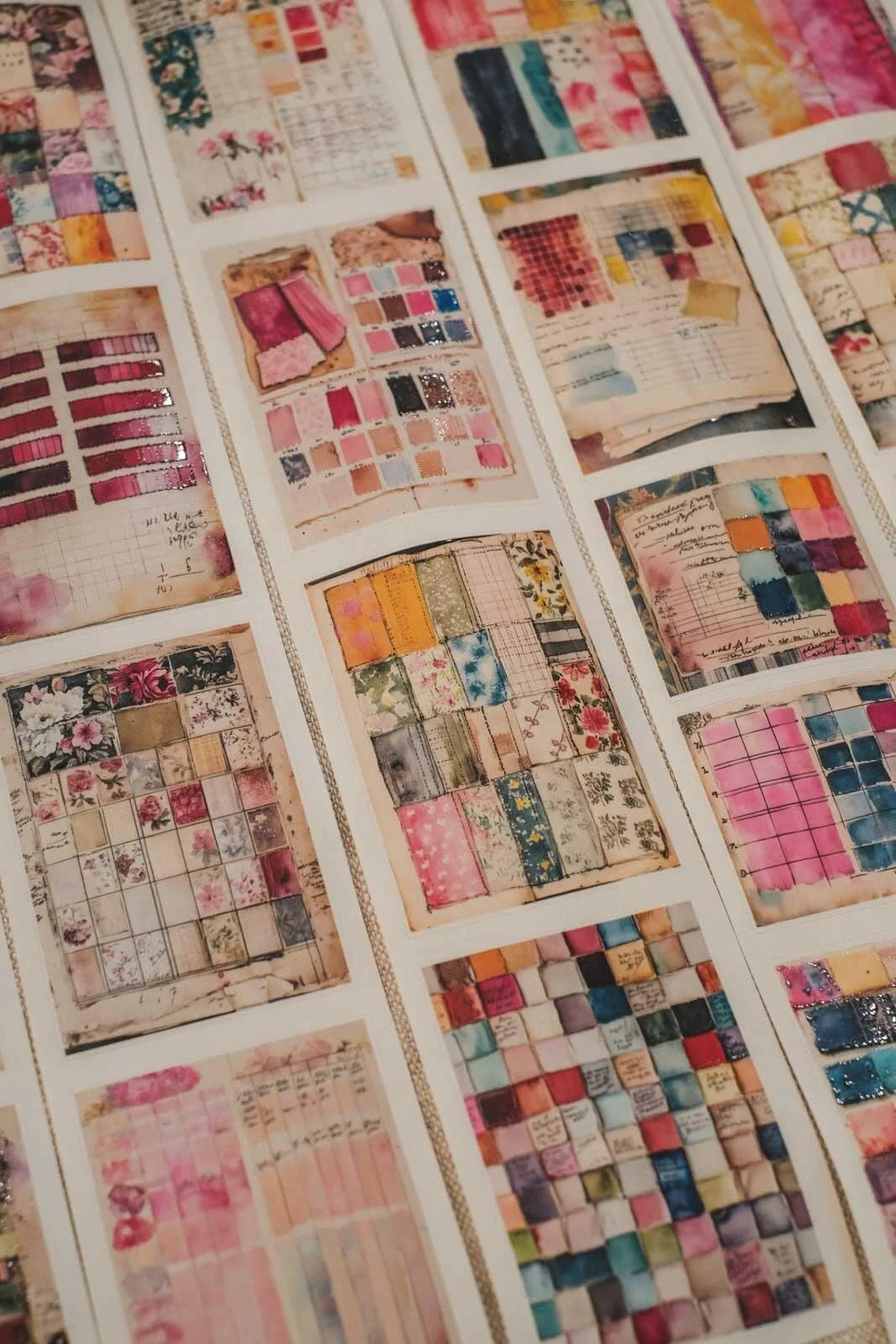 Textile Journal Pages 6cm wide glossy 3D kiss-cut Washi Tape