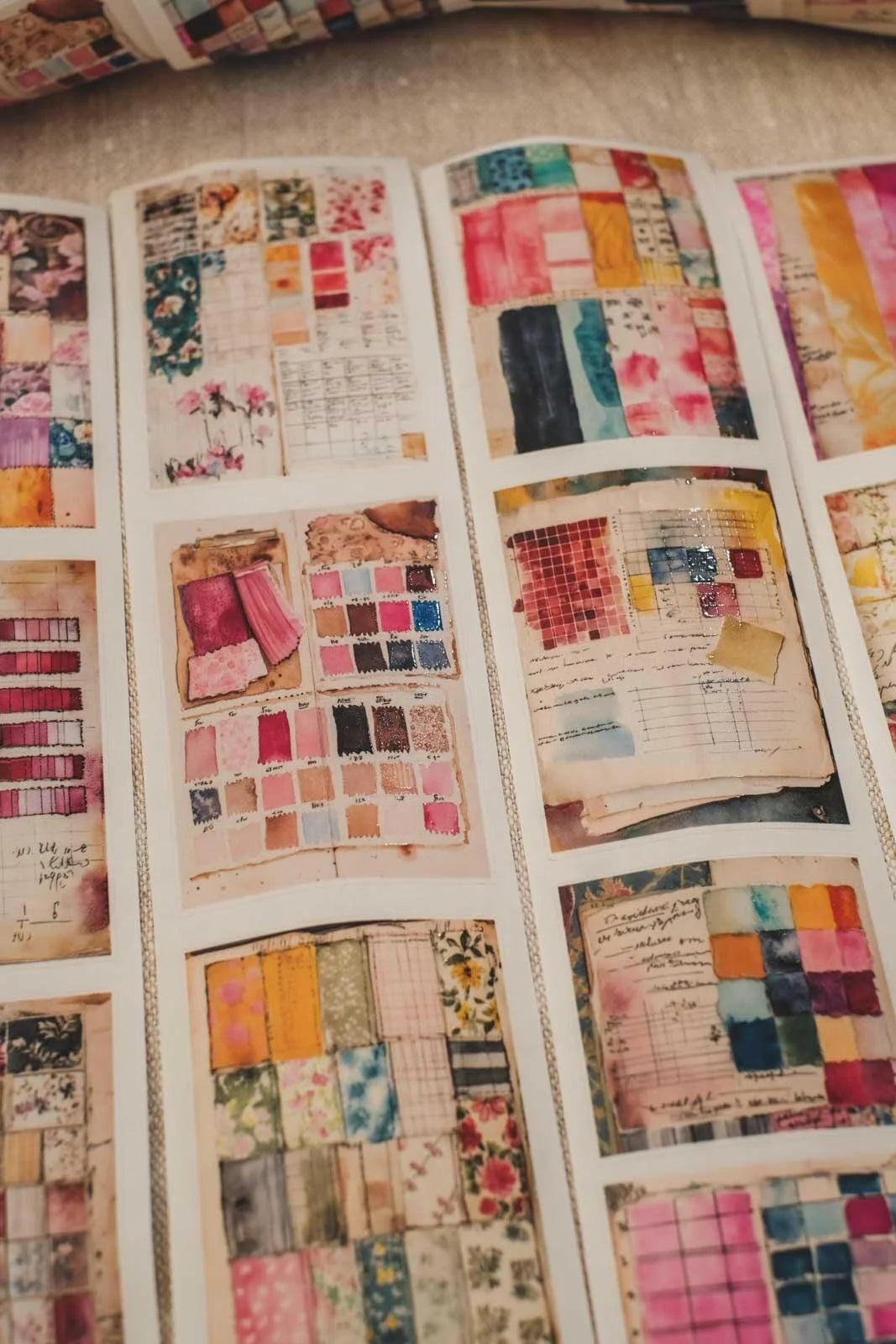 Textile Journal Pages 6cm wide glossy 3D kiss-cut Washi Tape