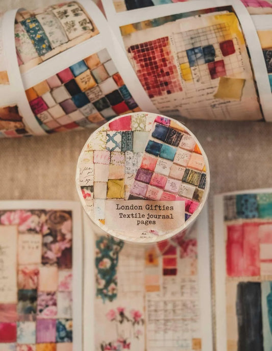 Textile Journal Pages 6cm wide glossy 3D kiss-cut Washi Tape