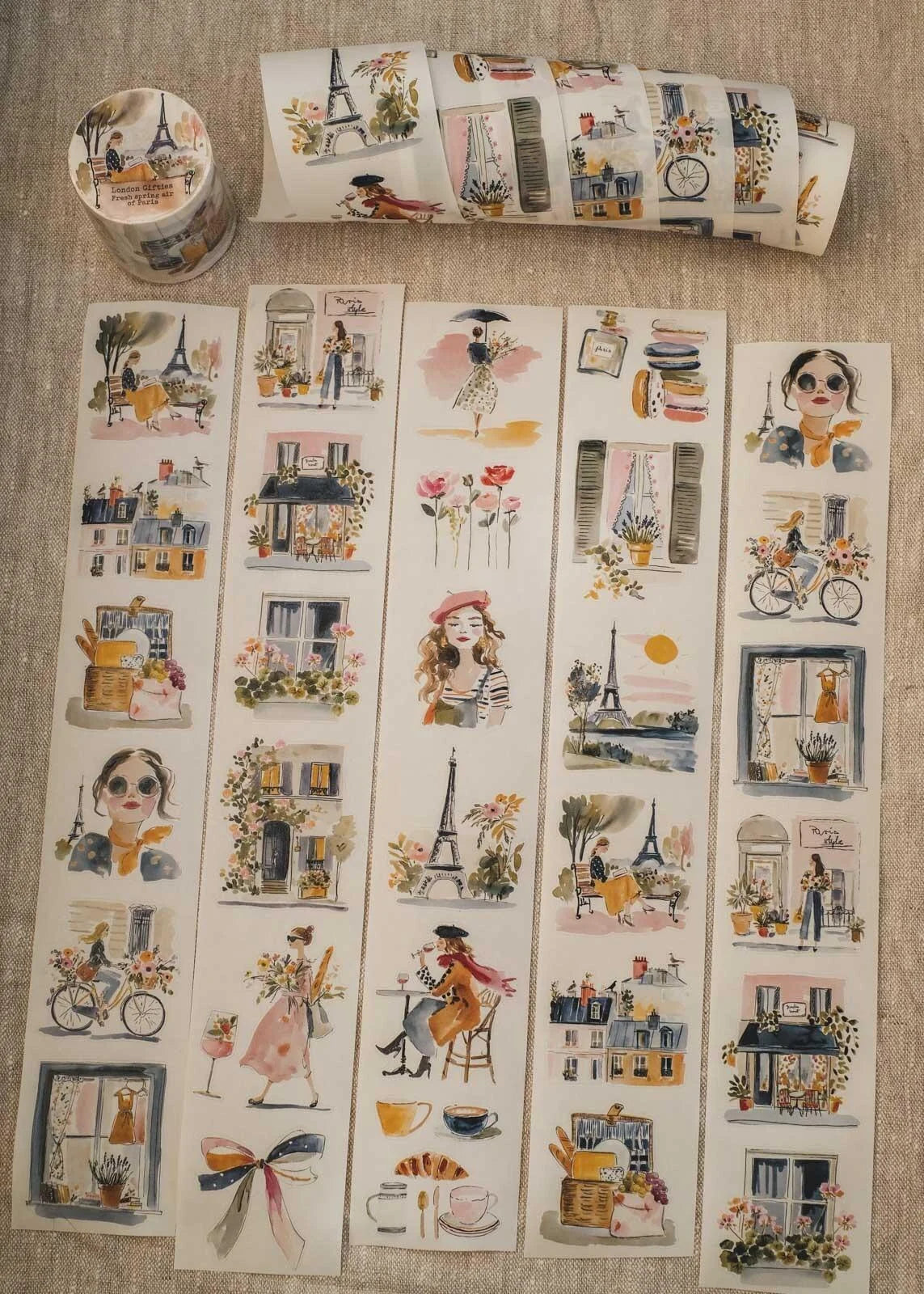 Fresh Spring Air of Paris kiss-cut Washi Tape