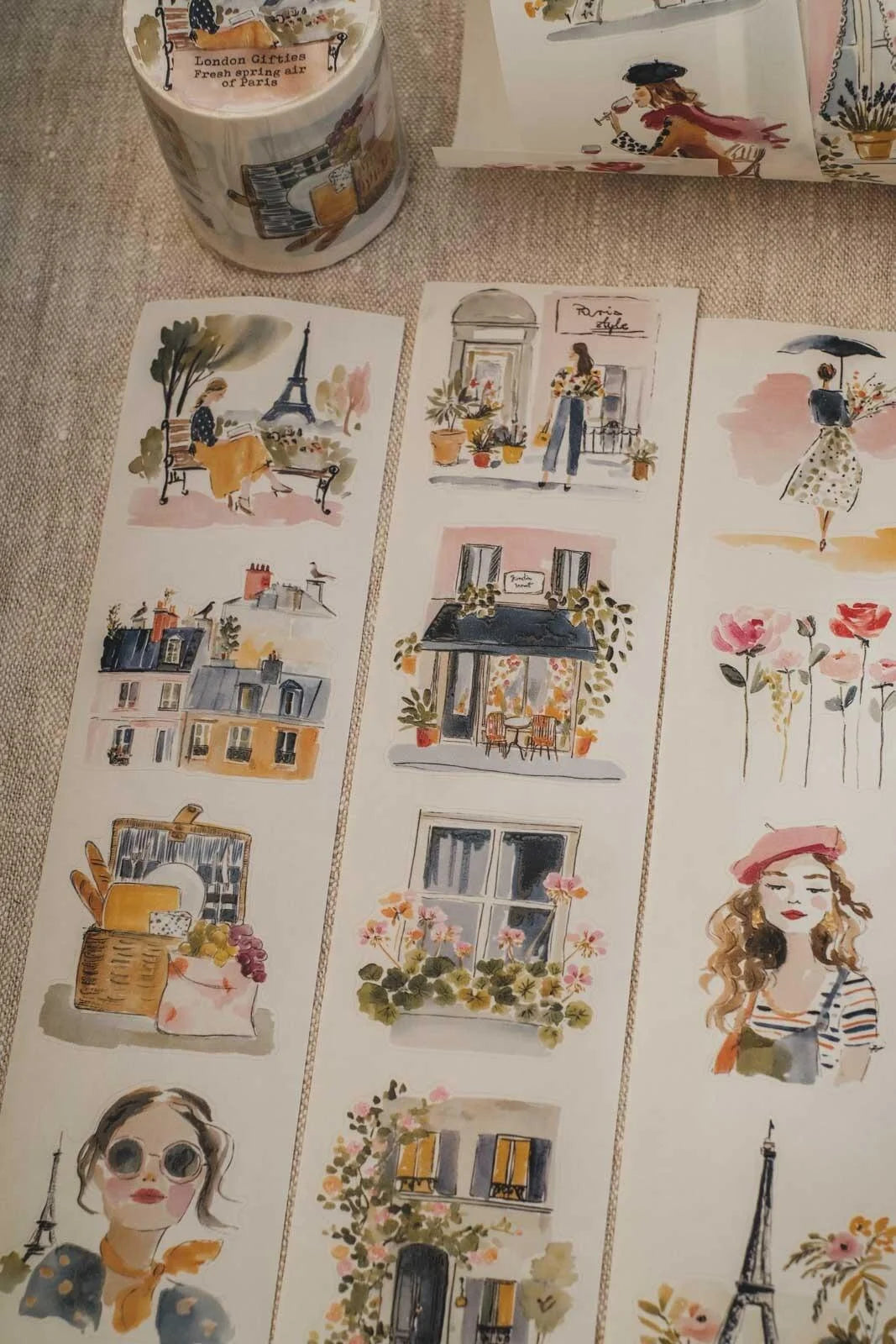Fresh Spring Air of Paris kiss-cut Washi Tape