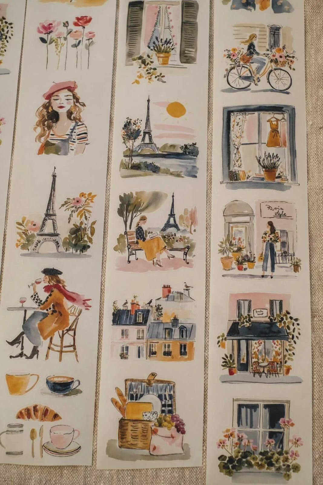 Fresh Spring Air of Paris kiss-cut Washi Tape