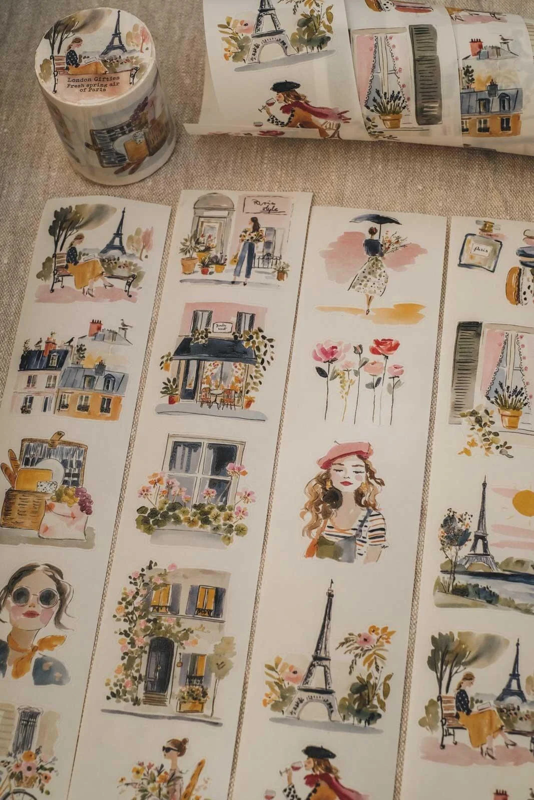 Fresh Spring Air of Paris kiss-cut Washi Tape