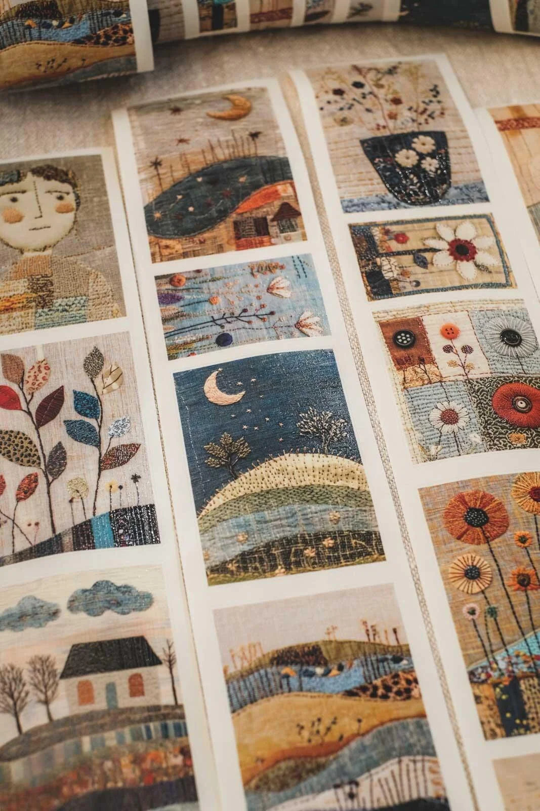 Embroidery of Everyday Scenes 6cm wide glossy 3D kiss-cut Washi Tape