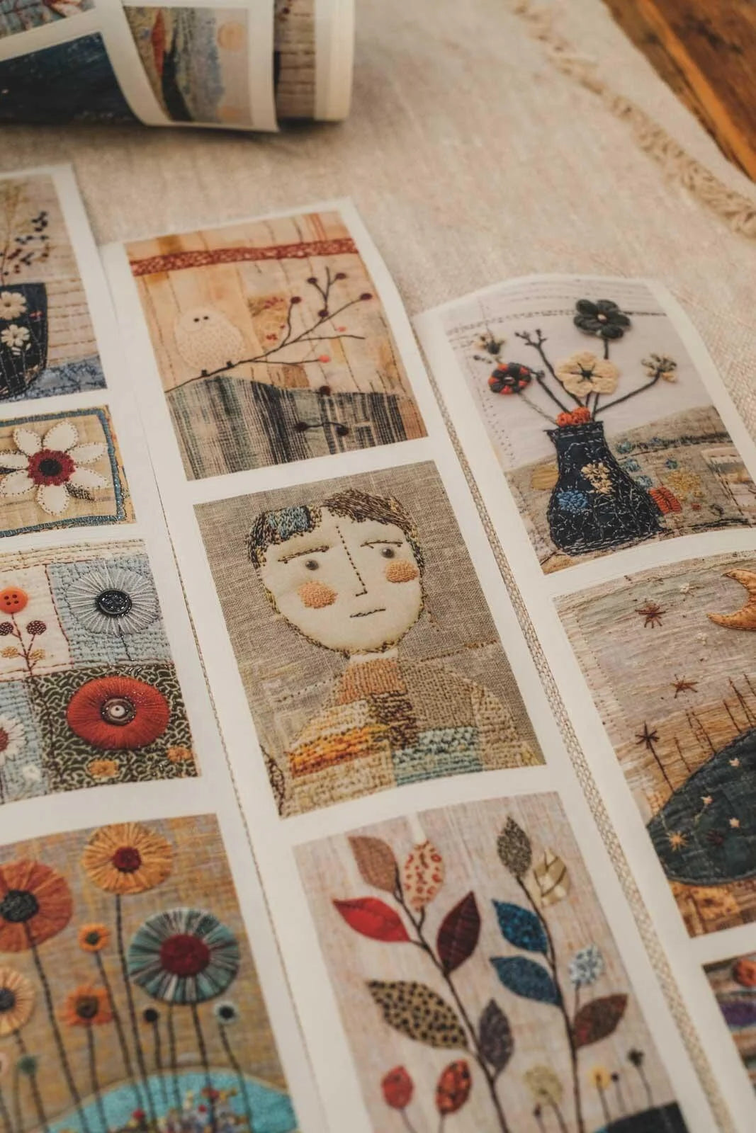 Embroidery of Everyday Scenes 6cm wide glossy 3D kiss-cut Washi Tape