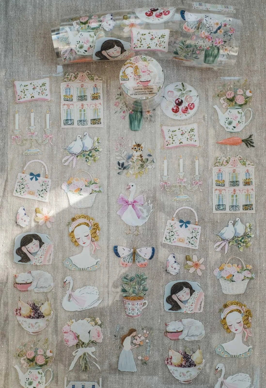 Leisurely Time at the Country Manor 6cm wide gloss kiss cut PET tape