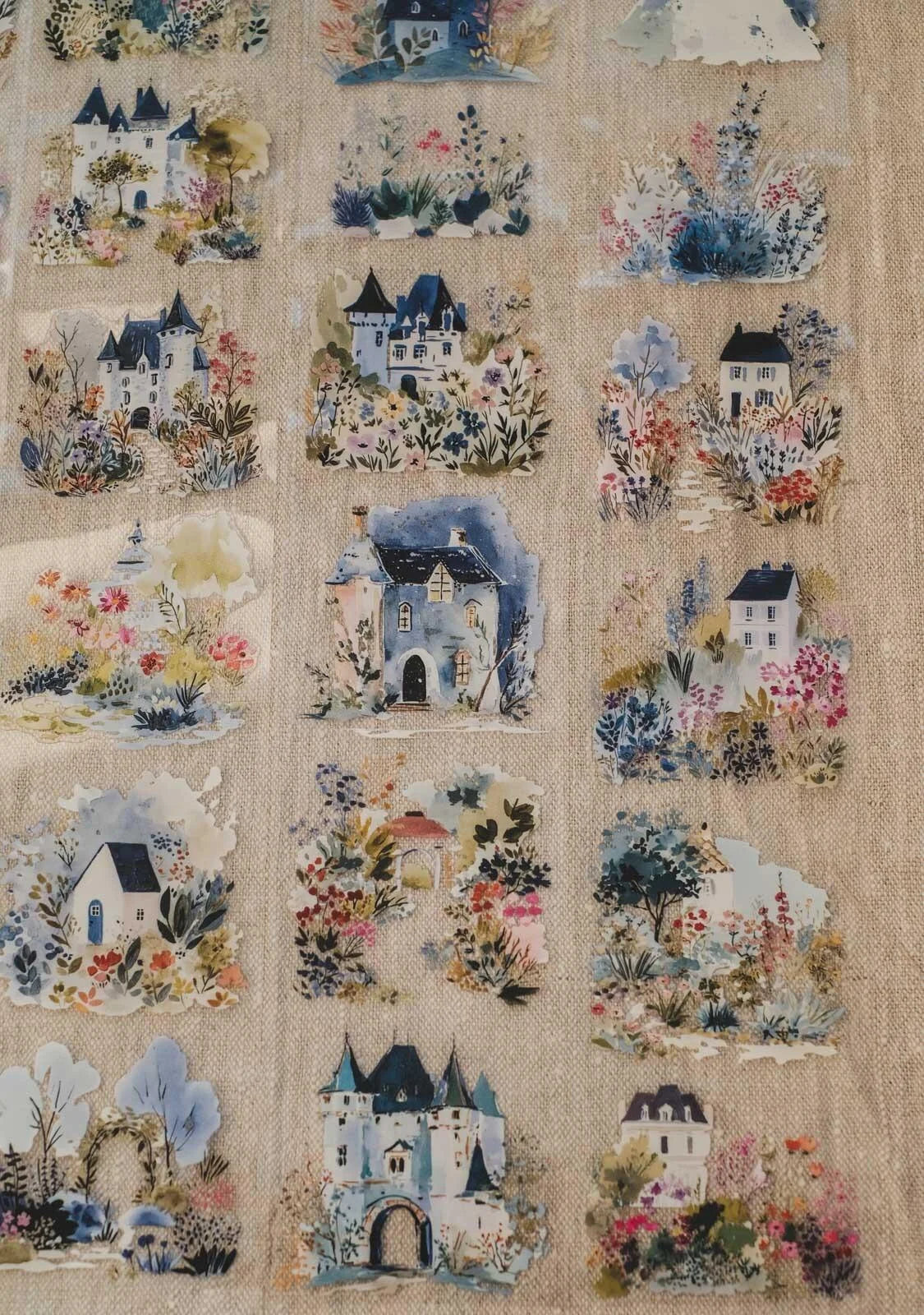 Enchanted Storybook Gardens 7cm wide glossy 3D kiss-cut PET & Washi Tape
