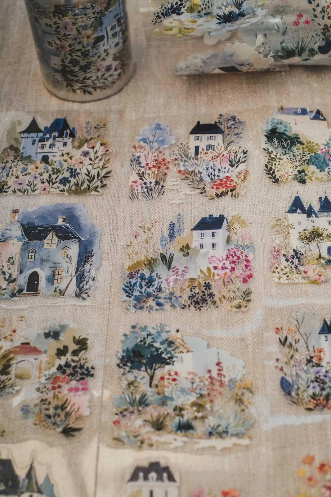 Enchanted Storybook Gardens 7cm wide glossy 3D kiss-cut PET & Washi Tape