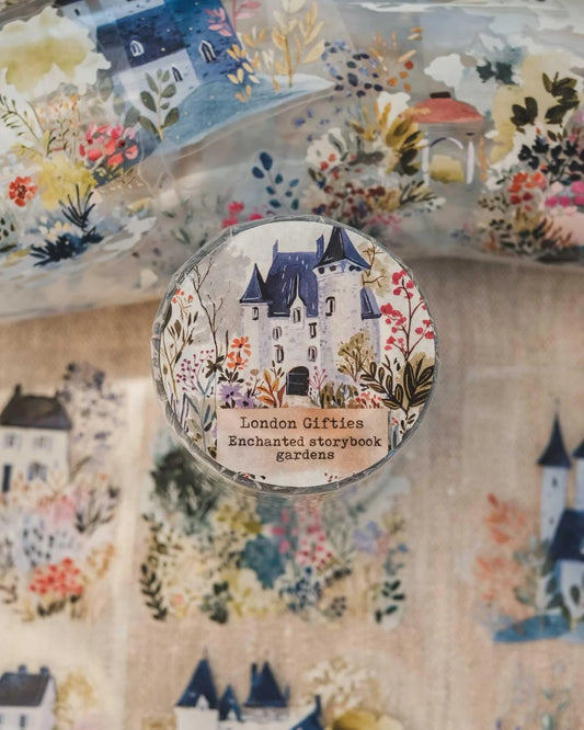 Enchanted Storybook Gardens 7cm wide glossy 3D kiss-cut PET & Washi Tape