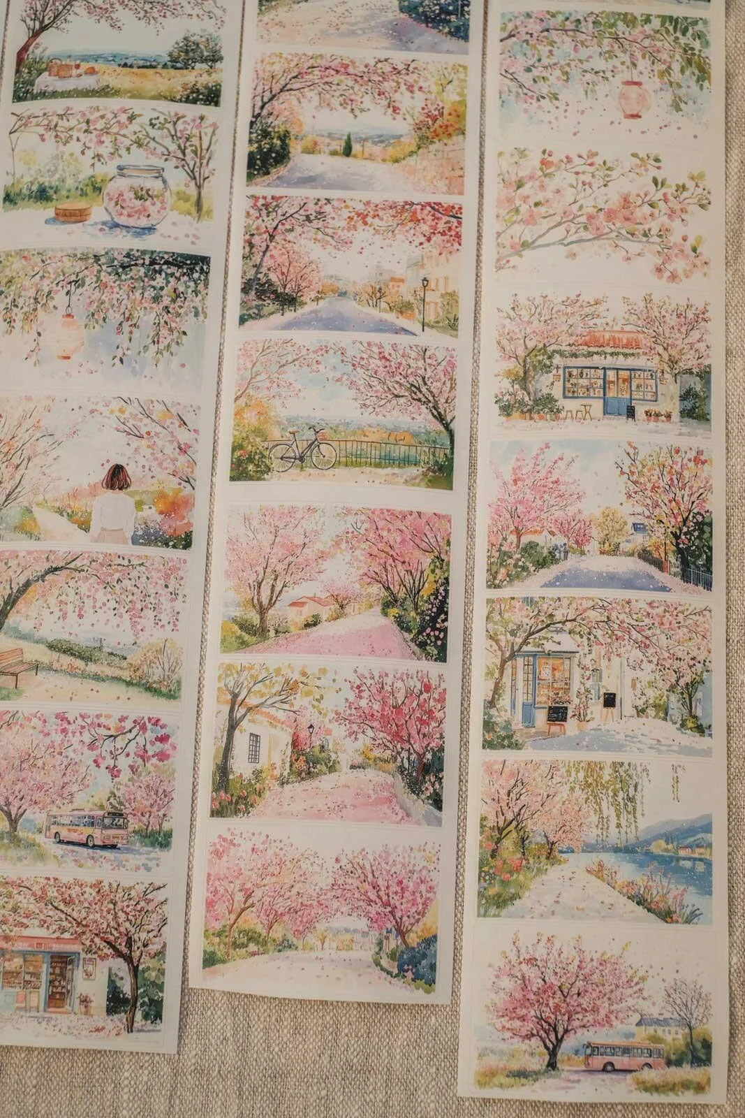 Sweet Sakura Time 7cm wide glossy 3D kiss-cut PET & Washi Tape