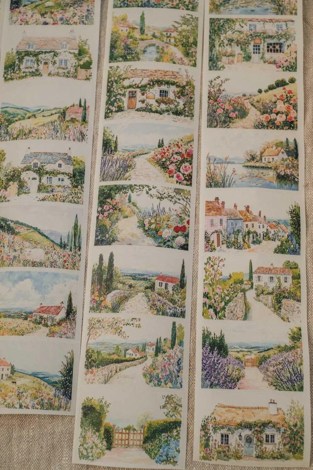Fresh Countryside Village Air 7cm wide glossy 3D kiss-cut PET & Washi Tape