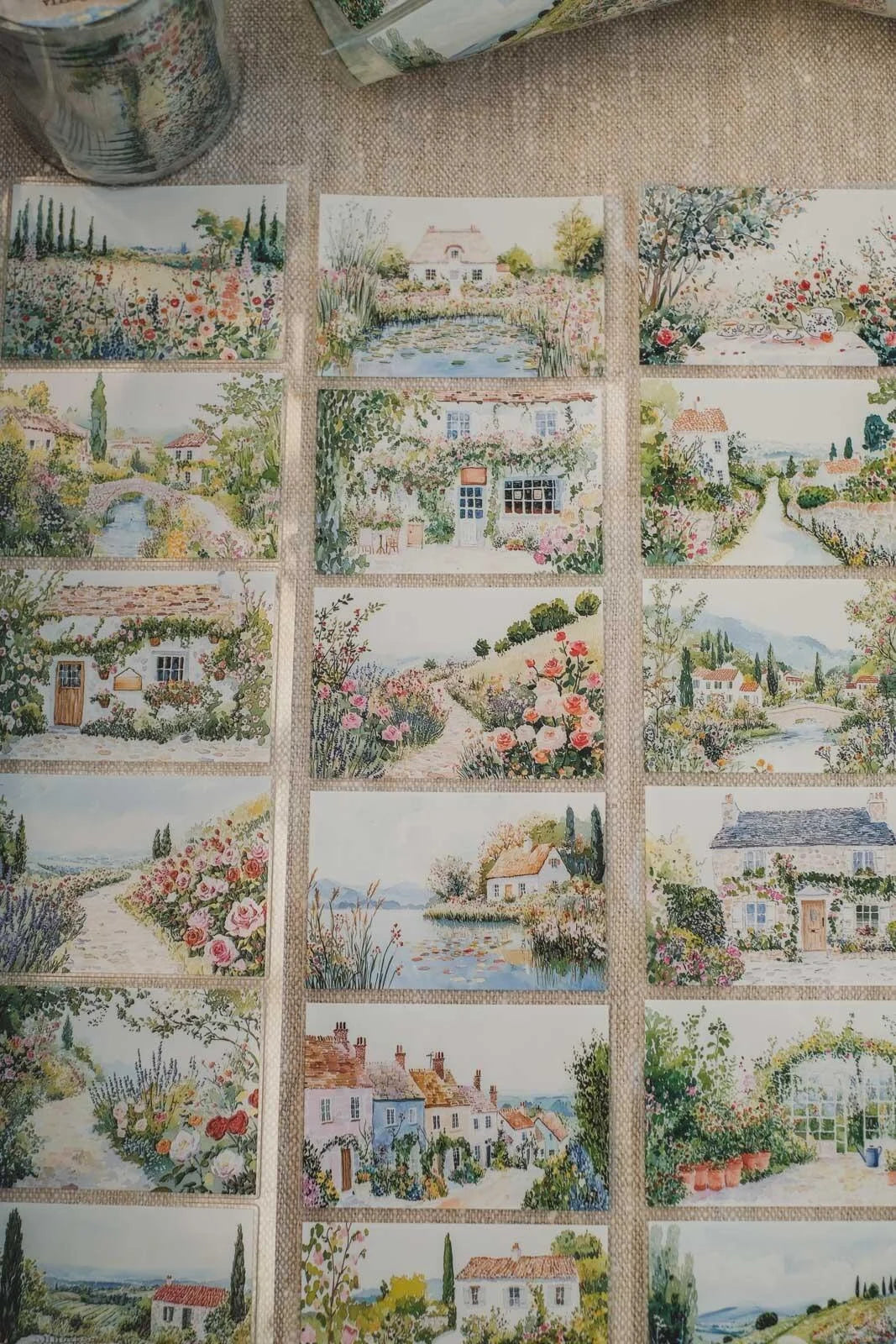 Fresh Countryside Village Air 7cm wide glossy 3D kiss-cut PET & Washi Tape
