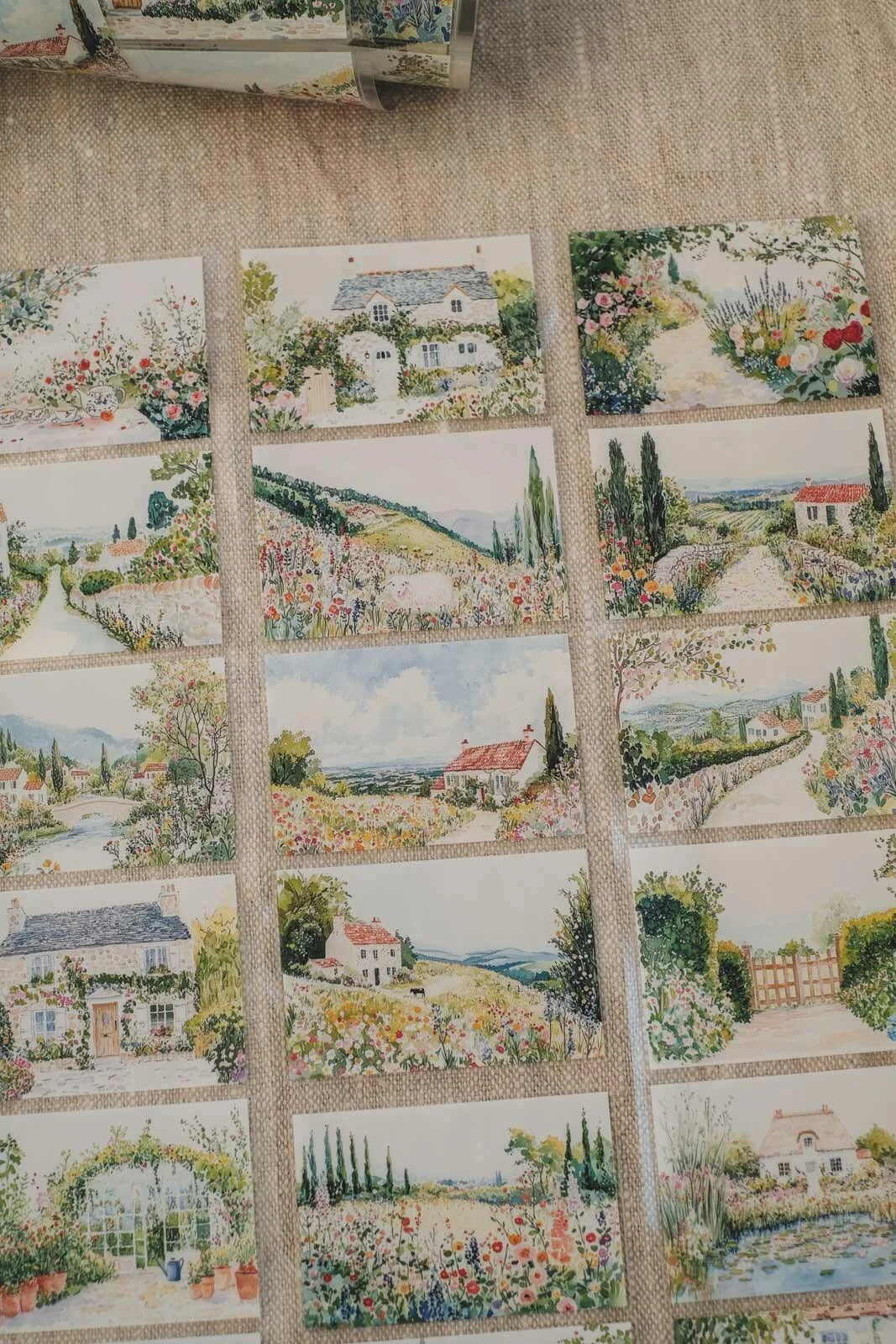 Fresh Countryside Village Air 7cm wide glossy 3D kiss-cut PET & Washi Tape