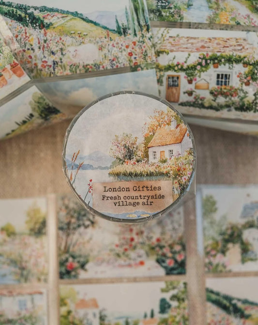 Fresh Countryside Village Air 7cm wide glossy 3D kiss-cut PET & Washi Tape