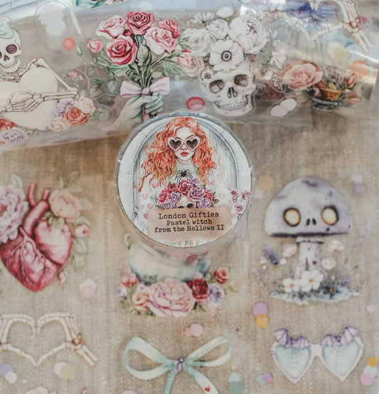 Pastel Witch from the Hollows 6cm wide glossy 3D kiss-cut PET tape Loop