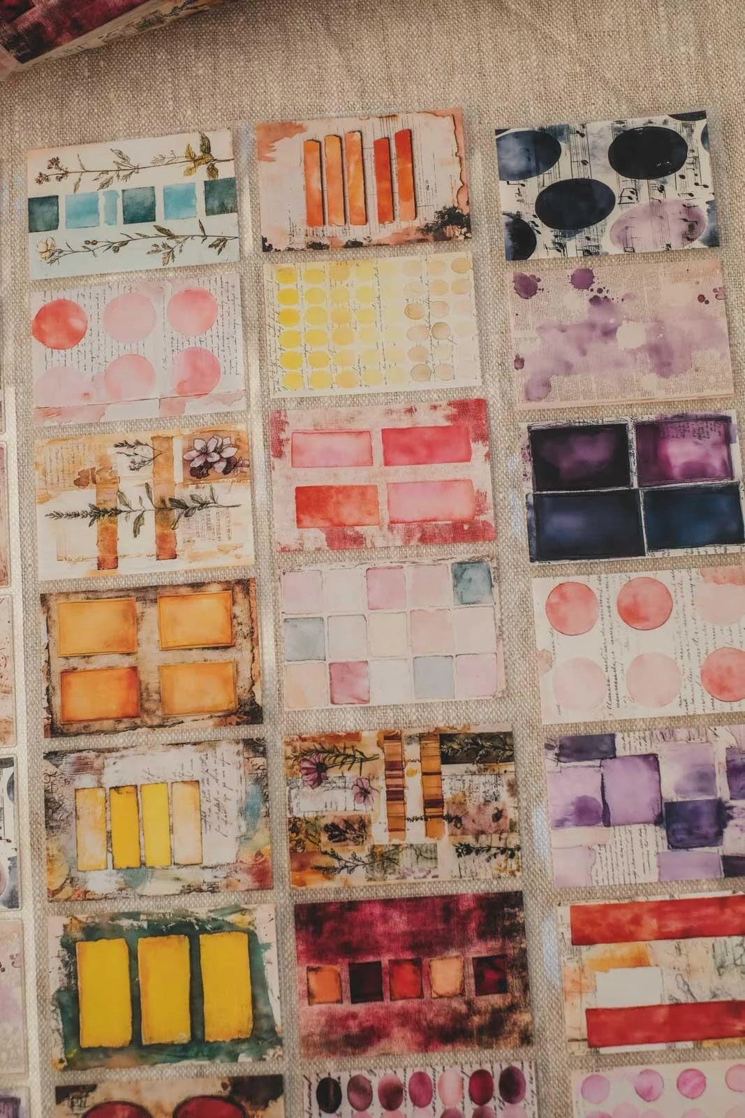 Watercolor Journal Pages7cm wide glossy 3D kiss-cut PET & Washi Tape