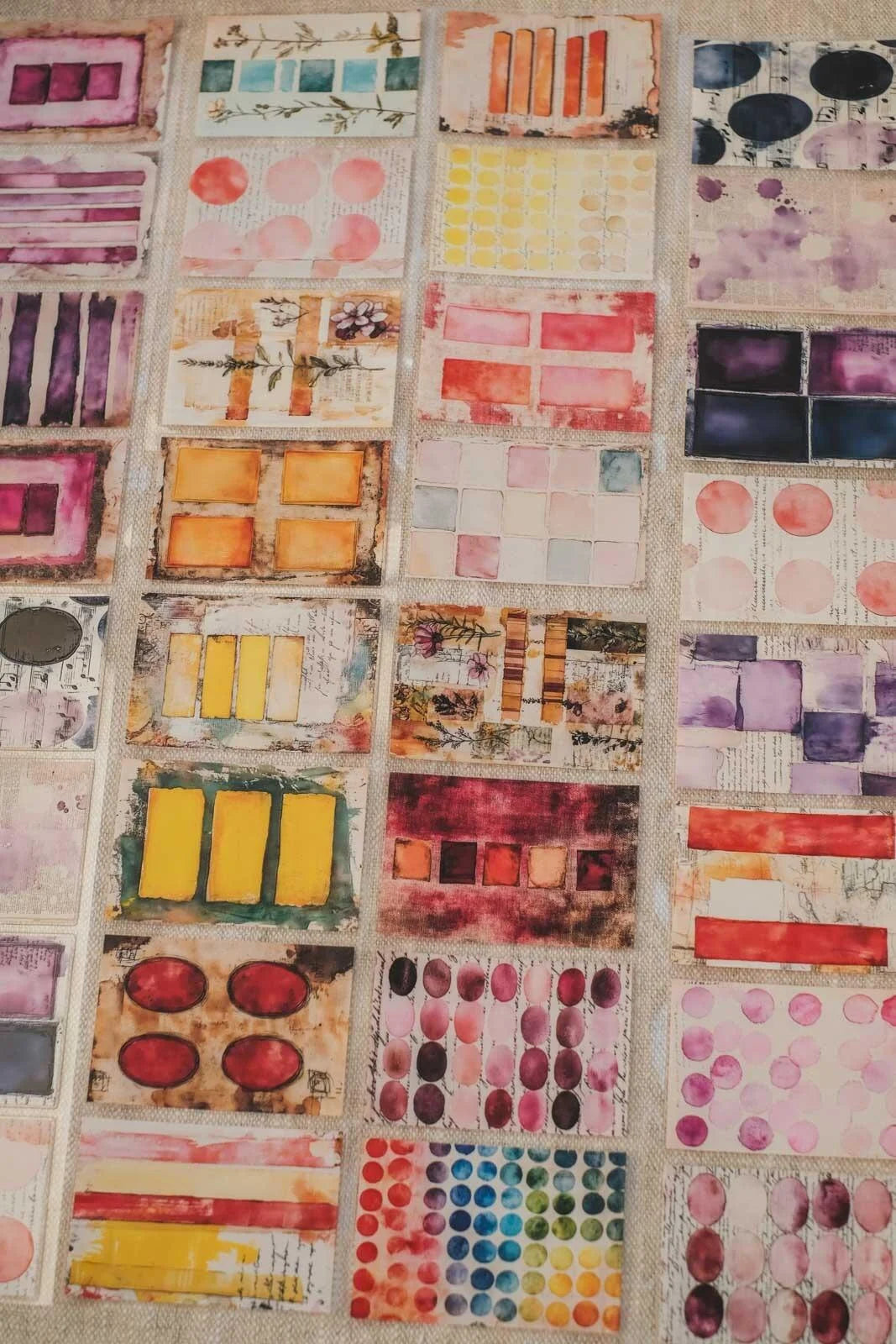 Watercolor Journal Pages7cm wide glossy 3D kiss-cut PET & Washi Tape