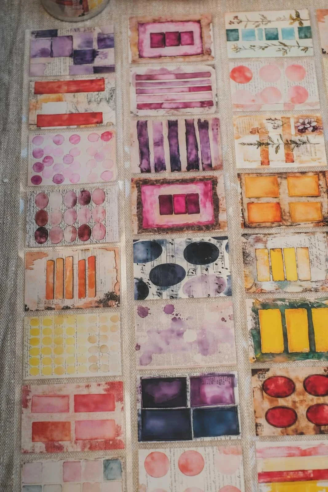 Watercolor Journal Pages7cm wide glossy 3D kiss-cut PET & Washi Tape