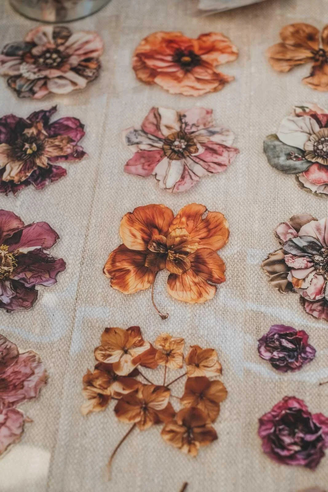 Pressed & Patchwork Florals 6cm wide gloss kiss cut PET tape