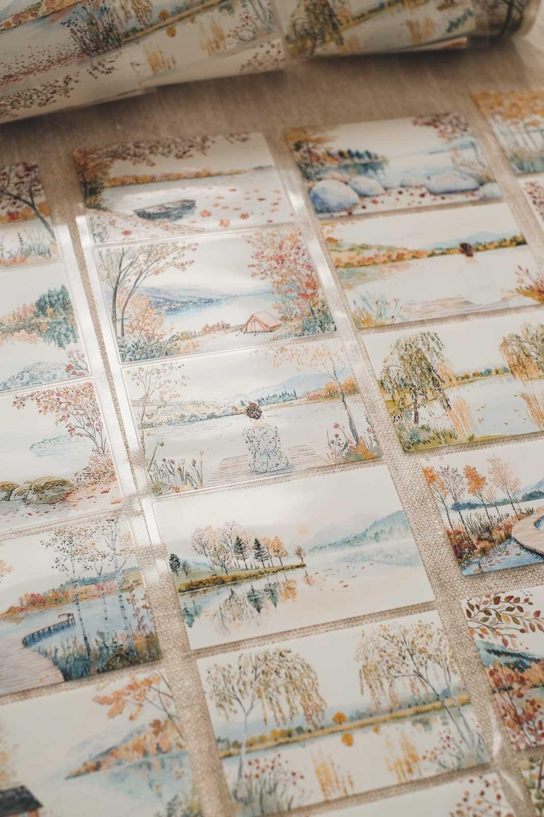 Autumn at the Quiet Lake 8cm Wide Kiss Cut Ink PET Tape — image 8