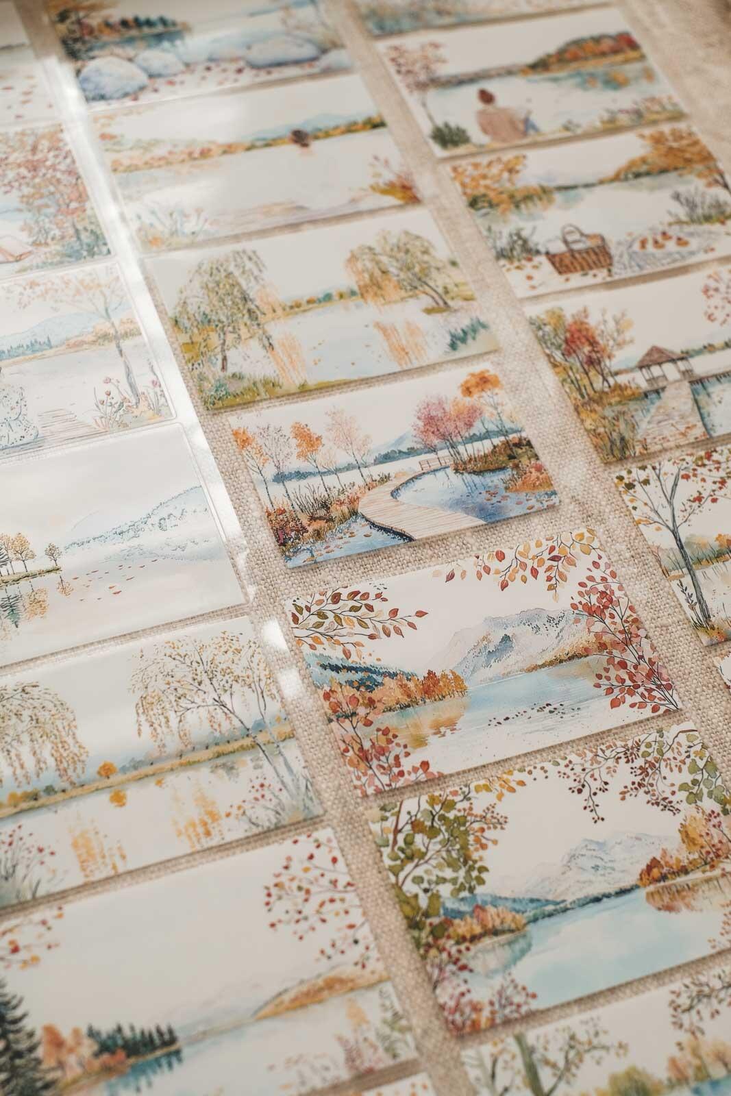 Autumn at the Quiet Lake 8cm Wide Kiss Cut Ink PET Tape — image 9