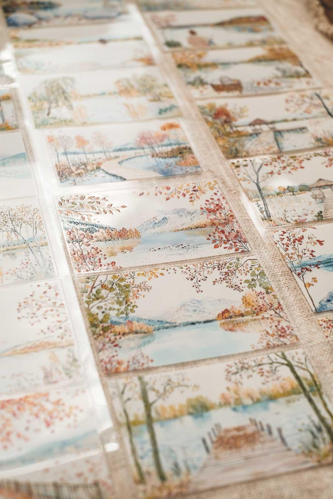 Autumn at the Quiet Lake 8cm Wide Kiss Cut Ink PET Tape — image 10