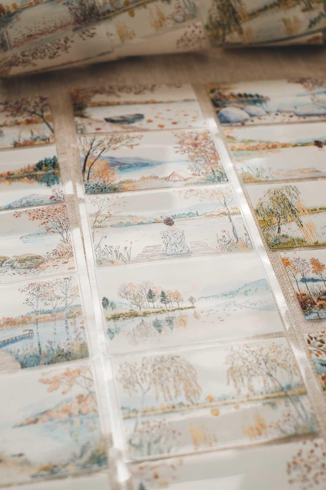 Autumn at the Quiet Lake 8cm Wide Kiss Cut Ink PET Tape — image 11