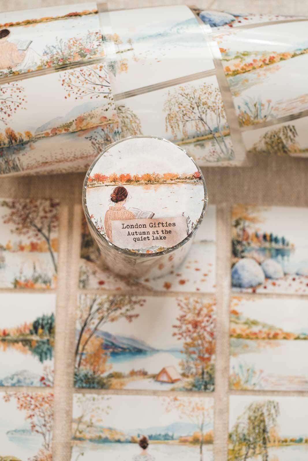 Autumn at the Quiet Lake 8cm Wide Kiss Cut Ink PET Tape — image 12