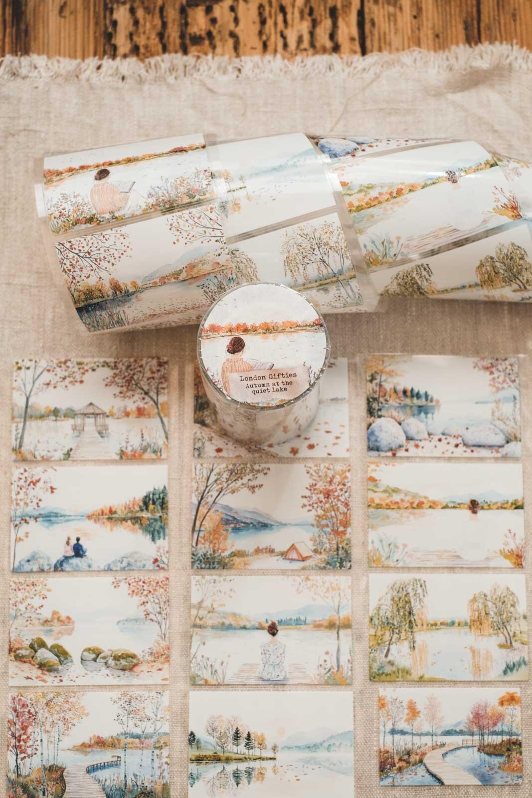 Autumn at the Quiet Lake 8cm Wide Kiss Cut Ink PET Tape — image 13