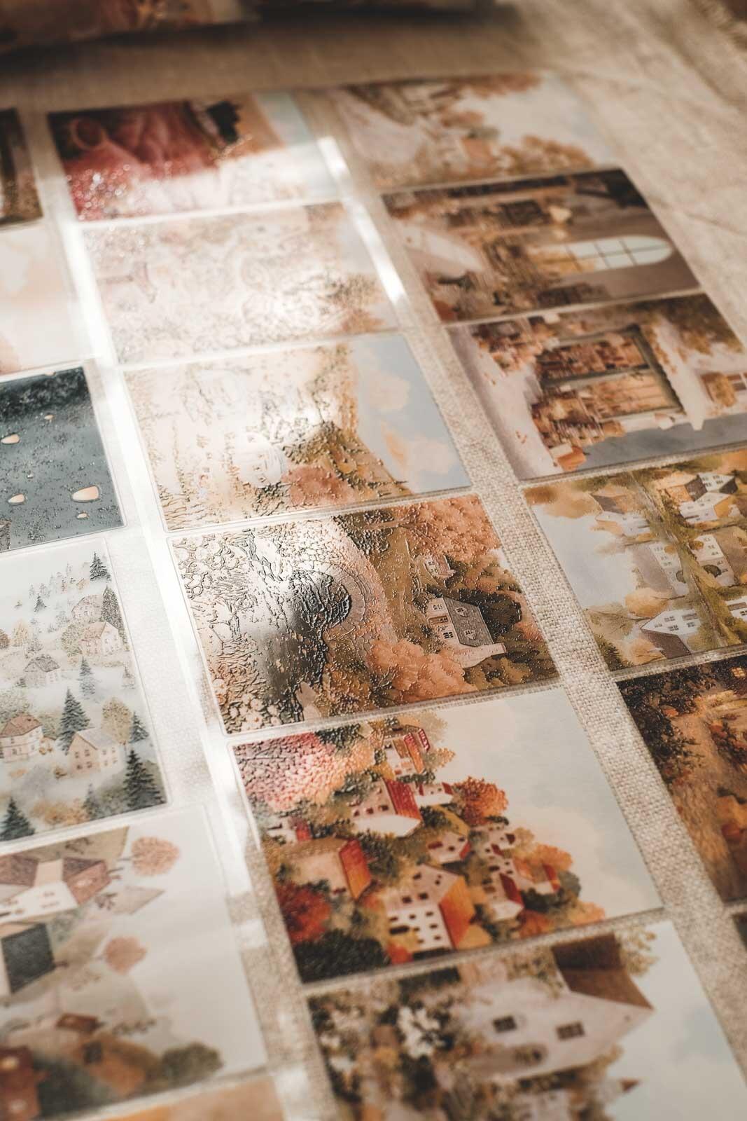 Cosy, Wholesome Autumnal Village 8cm Wide Kiss Cut Ink PET Tape — image 16