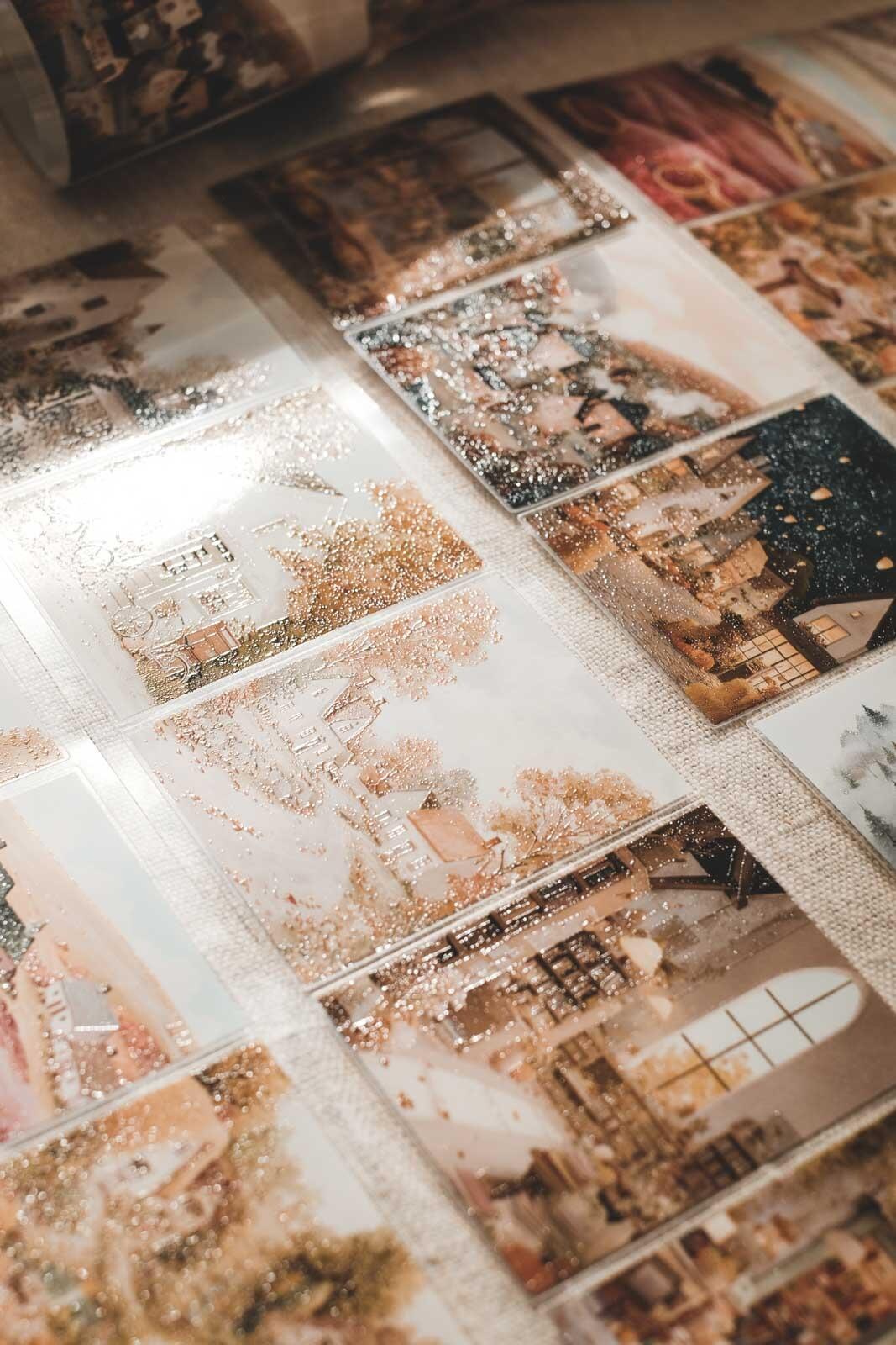 Cosy, Wholesome Autumnal Village 8cm Wide Kiss Cut Ink PET Tape — image 8