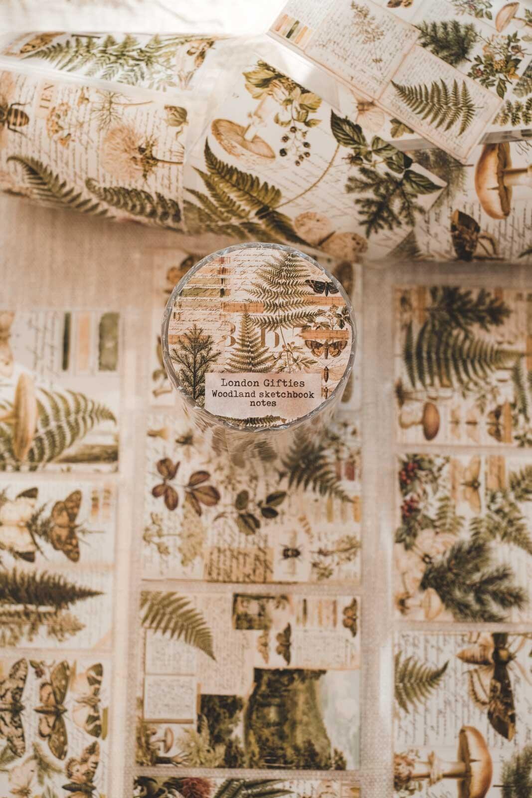 Woodland Sketchbook Notes 8cm Wide Kiss Cut Ink PET Tape — image 13