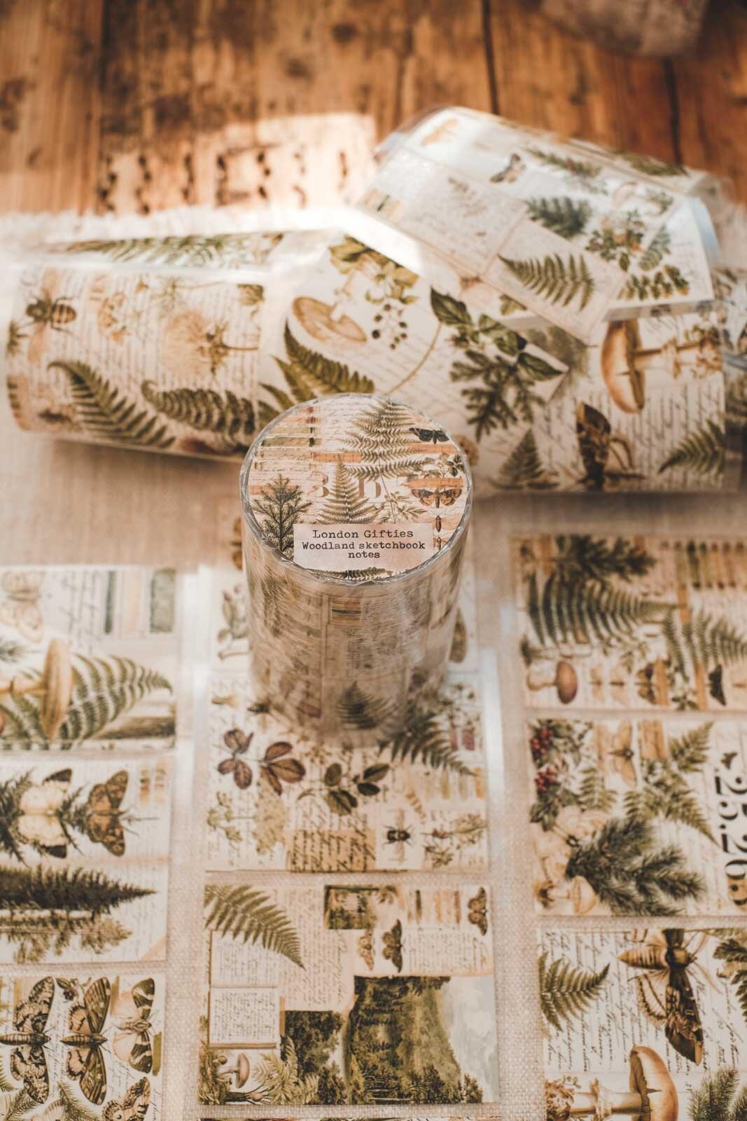 Woodland Sketchbook Notes 8cm Wide Kiss Cut Ink PET Tape — image 14