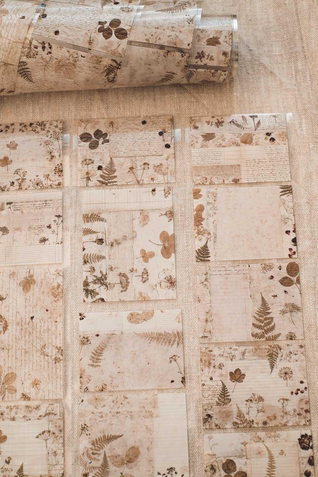 Autumn Pressed Floral Pages 8cm Wide Kiss Cut Ink PET Tape — image 4