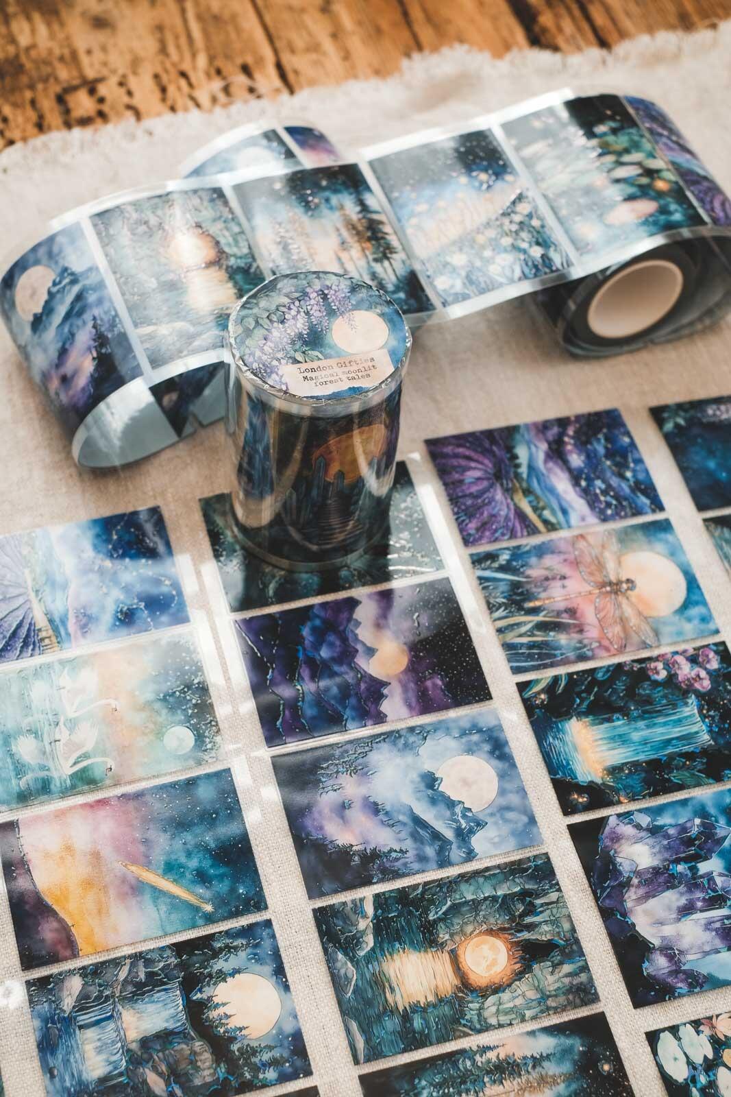 Magical Moonlit Forest Tales 8cm Wide Holographic Kiss-Cut 3D Gloss PET Tape — image 14