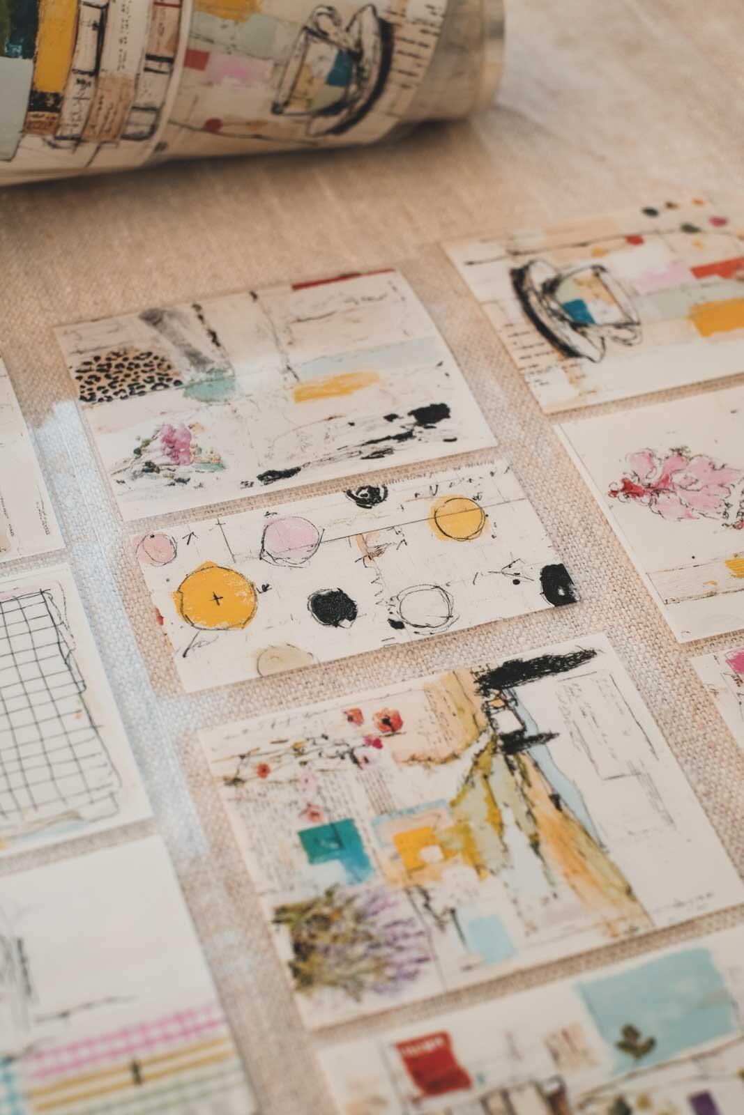 Scribbled Sketchbook Pages 8cm Wide Kiss Cut Ink PET Tape — image 10