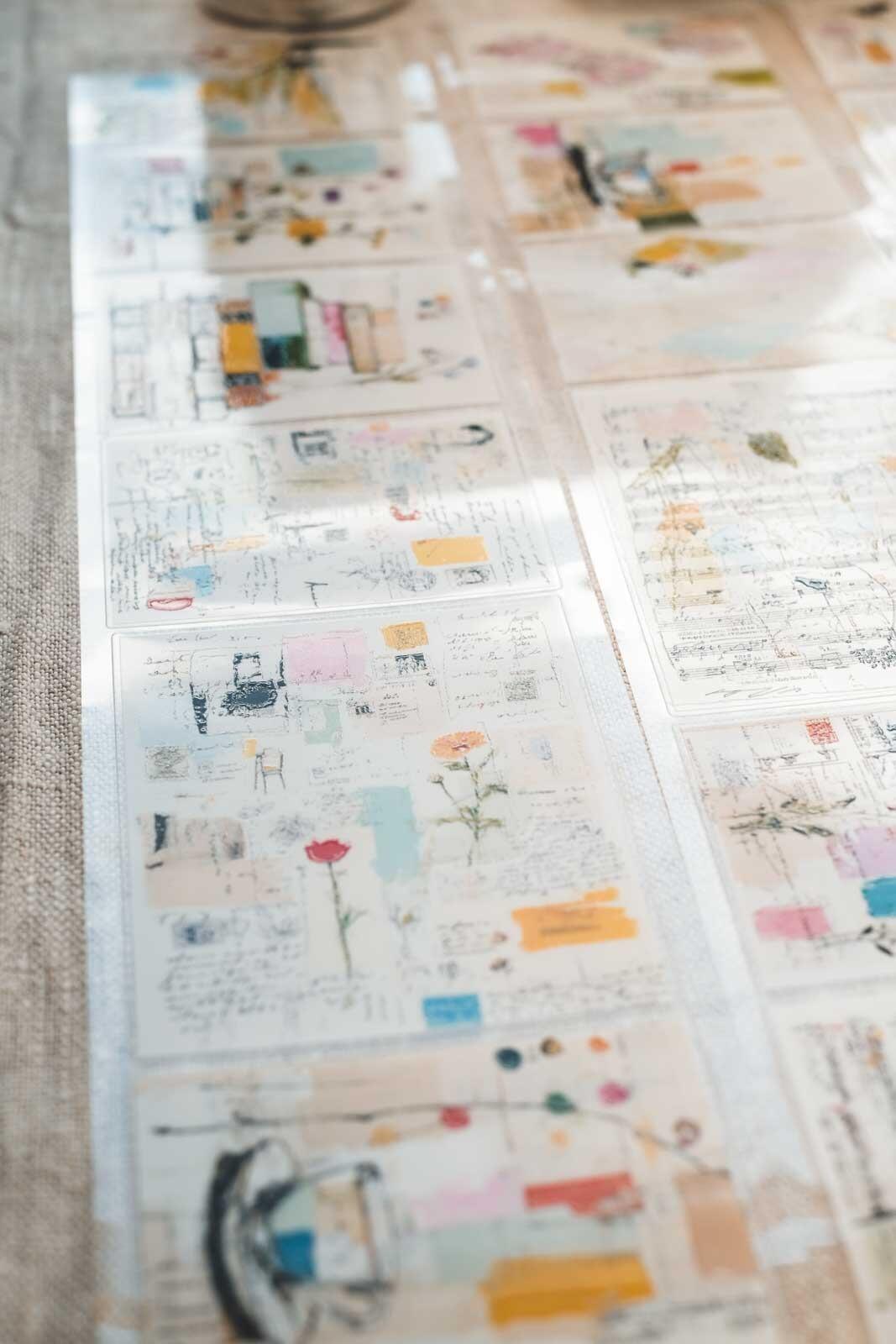 Scribbled Sketchbook Pages 8cm Wide Kiss Cut Ink PET Tape — image 12