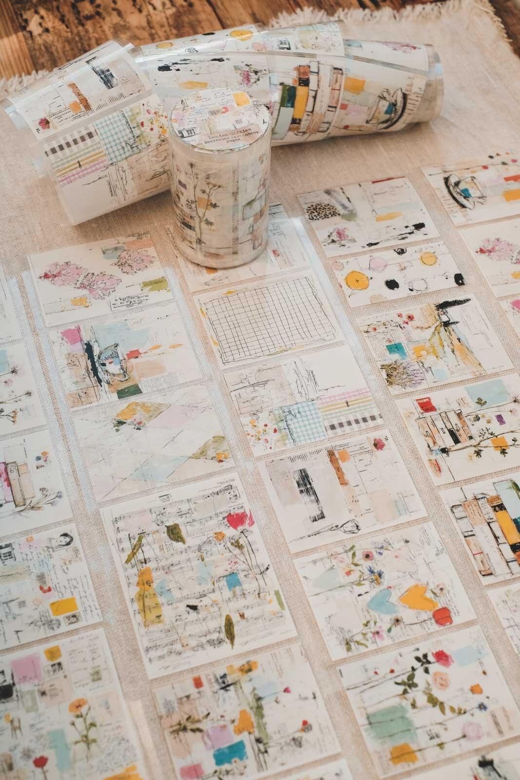 Scribbled Sketchbook Pages 8cm Wide Kiss Cut Ink PET Tape — image 18